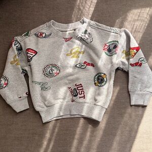 Kith Gray Crewneck Sweatshirt with Multicolor Graphic Accents